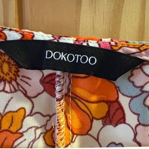 Dokotoo Women's Floral Blouse - Orange and Pink